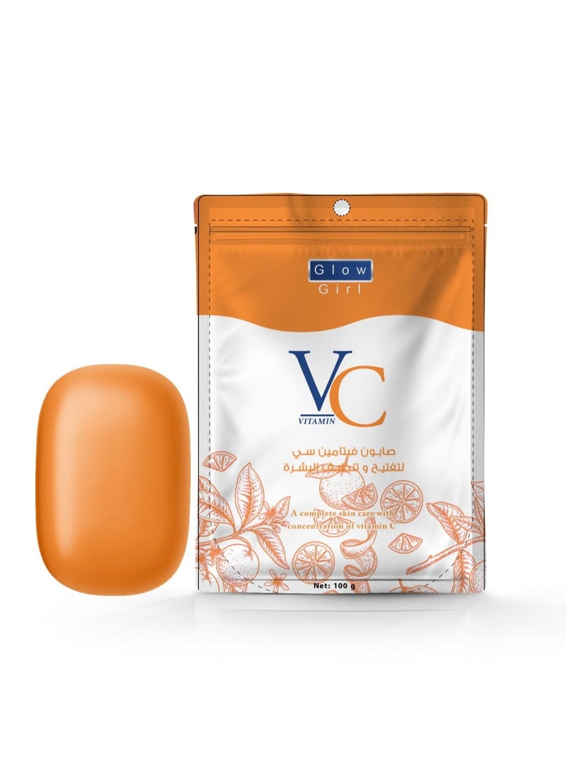 Vitamin C soap to lighten and cleanse the skin 100 grams