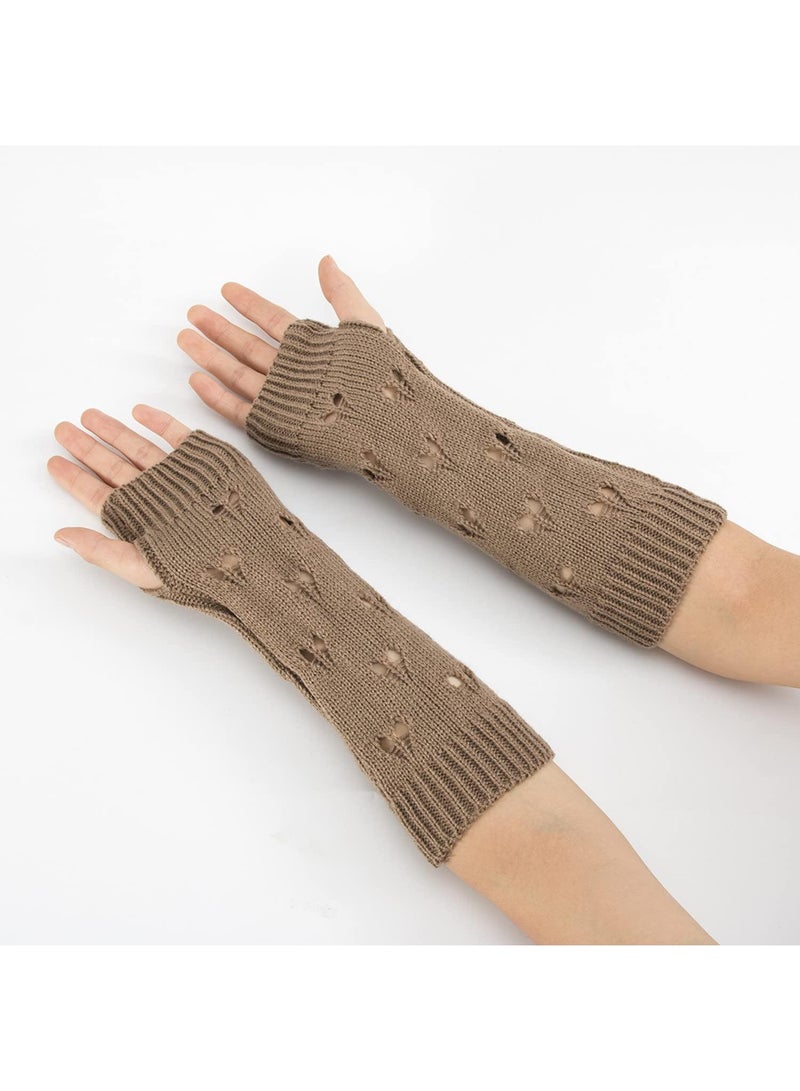 Sweet seven Fairy Gloves - Ripped Crochet Arm Warmers for Halloween, Masquerade, Cosplay, Funny Costumes, and Gifts - Image 1