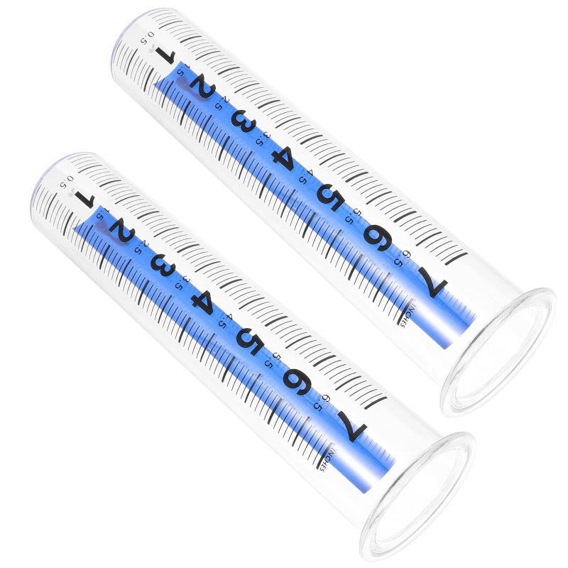 2 Pack Rain Gauge Tube With Blue Scale For Garden Outdoor Weather Monitoring - Image 2