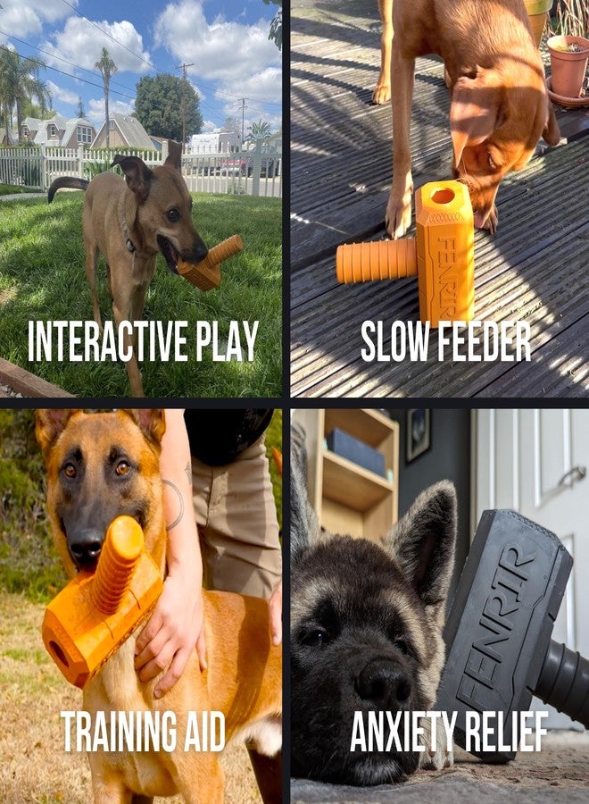 Fenrir Hammer Dog Chew Toy Strong Rubber Stuffable Enrichment Toy for Chewers (Blue, Medium) - Image 5