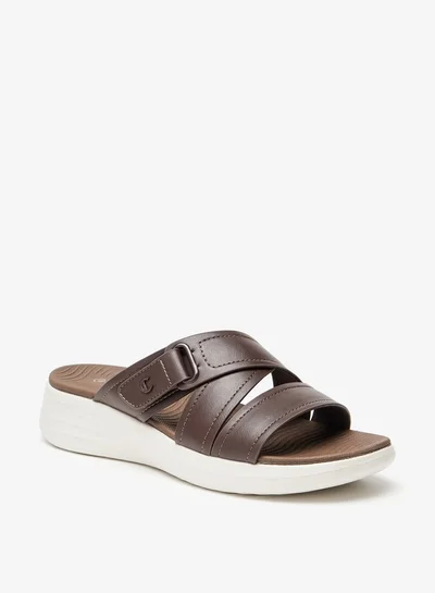 Le Confort Women's Logo Detail Slip-On Cross Strap Sandals