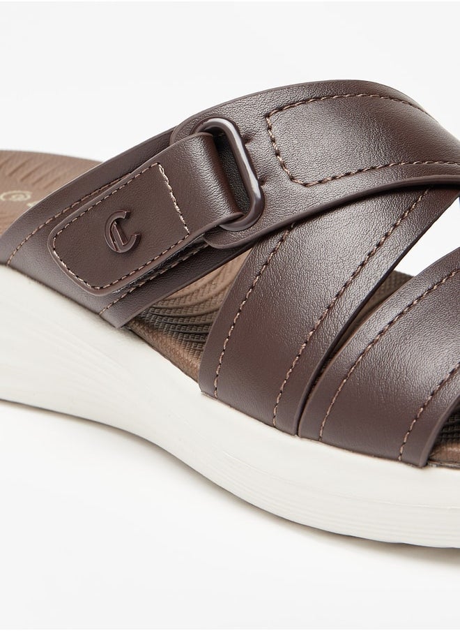 Le Confort Women's Logo Detail Slip-On Cross Strap Sandals  - Image 5