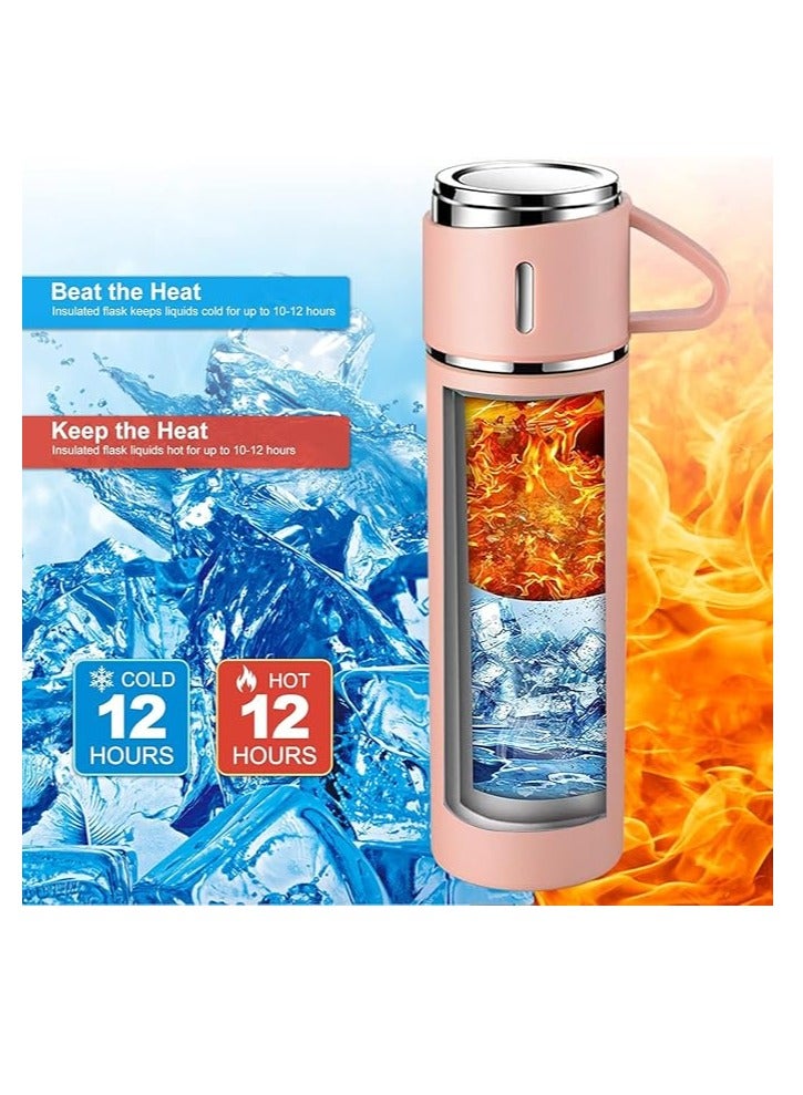 500ml Stainless Steel Travel Thermos – Double-Wall Vacuum Insulated Flask with Leakproof Cap and Drinking Cup – Ideal for Hot & Cold Beverages – Durable, Stylish Bottle, Assorted Colors - Image 2
