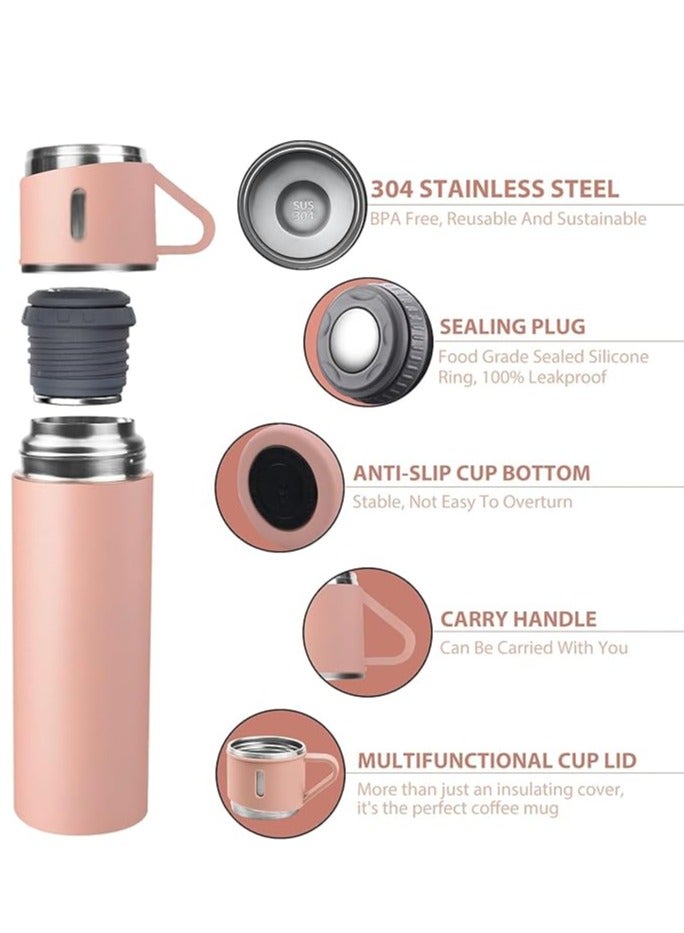 500ml Stainless Steel Travel Thermos – Double-Wall Vacuum Insulated Flask with Leakproof Cap and Drinking Cup – Ideal for Hot & Cold Beverages – Durable, Stylish Bottle, Assorted Colors - Image 5