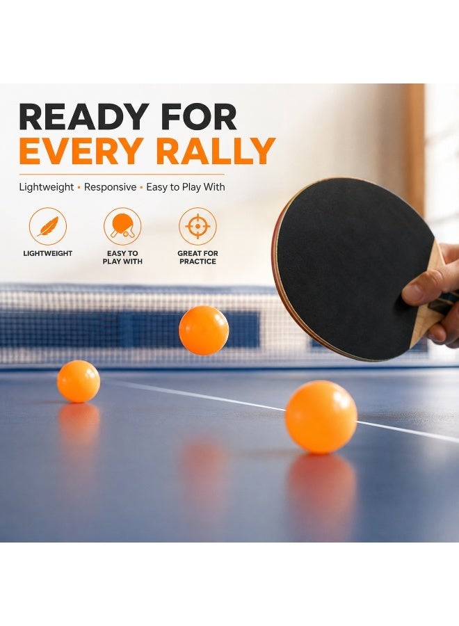 Lukadah 12 Pcs Table Tennis Balls Orange Ping Pong Balls for Indoor & Outdoor Play, Practice Training and Recreational Games, Lightweight Table Tennis Balls for Home, School, Club & Family Fun - Image 2