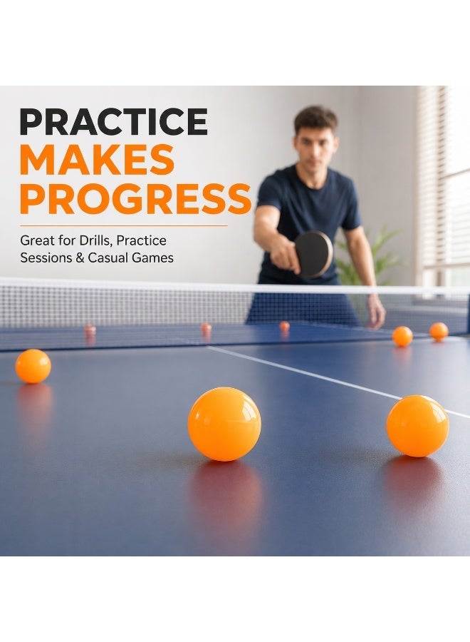 Lukadah 12 Pcs Table Tennis Balls Orange Ping Pong Balls for Indoor & Outdoor Play, Practice Training and Recreational Games, Lightweight Table Tennis Balls for Home, School, Club & Family Fun - Image 3