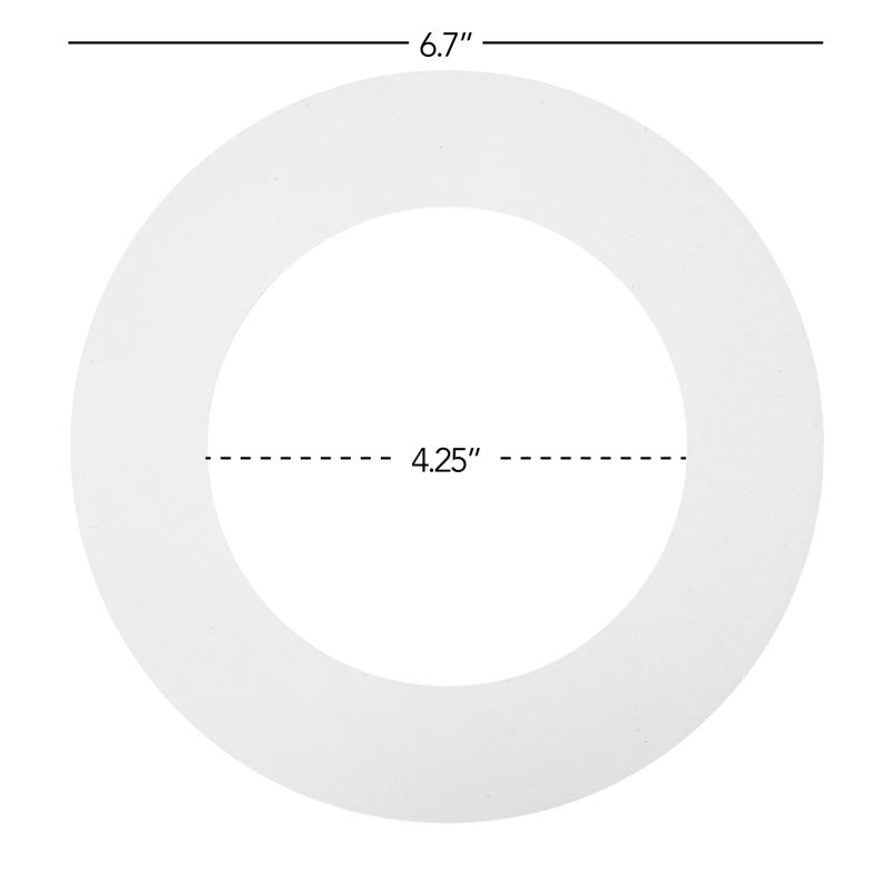 Maxxima 12 Pack 4 in. Goof Rings for Recessed Lights, Can or Canless Lighting Round Downlight Trim Ring, Outer Diameter 6.7â€ Inner Diameter 4.25â€, Durable Plastic Design, White Extended Trim - Image 3
