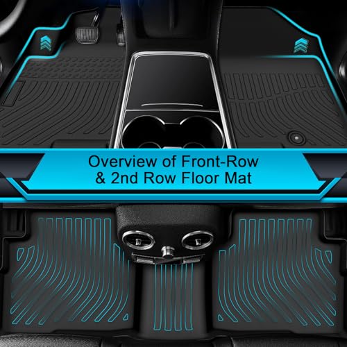 JAOGAUS Floor Mats for Kia Sportage Hybrid 2023-2025 2026 (Only for HEV, Not for PHEV), TPE Waterproof Non-Slip All Weather Protection Custom (Floor Mats & Cargo Liner) - Image 2