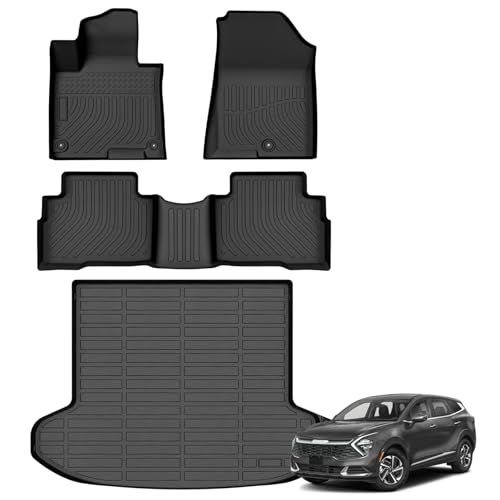 JAOGAUS Floor Mats for Kia Sportage Hybrid 2023-2025 2026 (Only for HEV, Not for PHEV), TPE Waterproof Non-Slip All Weather Protection Custom (Floor Mats & Cargo Liner) - Image 1