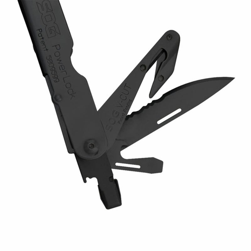 SOG Powerlock V-Cutter- Multi-Tool Pocket Utility Tool Set with 18 Specialty Tools for Heavy-Duty Field Use and Nylon Carrying Pouch (B63N-CP) - Image 3