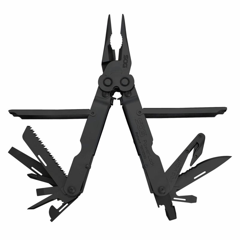 SOG Powerlock V-Cutter- Multi-Tool Pocket Utility Tool Set with 18 Specialty Tools for Heavy-Duty Field Use and Nylon Carrying Pouch (B63N-CP) - Image 1