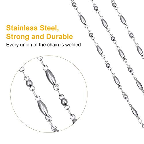 JOVITEC Lanyard ID Badge Necklace for Women Inspirational Pendant Stainless Steel Chain Teacher Cruise Keys Gift for Employee(Silver) - Image 4
