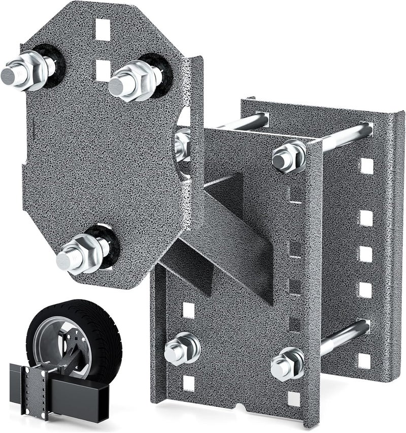 HOWBOW Heavy Duty Steel Spare Tire Carrier Bracket for Trailers - Image 1