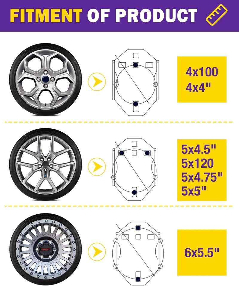 HOWBOW Heavy Duty Steel Spare Tire Carrier Bracket for Trailers - Image 5