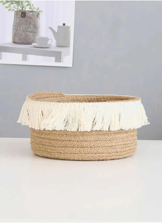 Styli Woven Storage Basket with Tassel