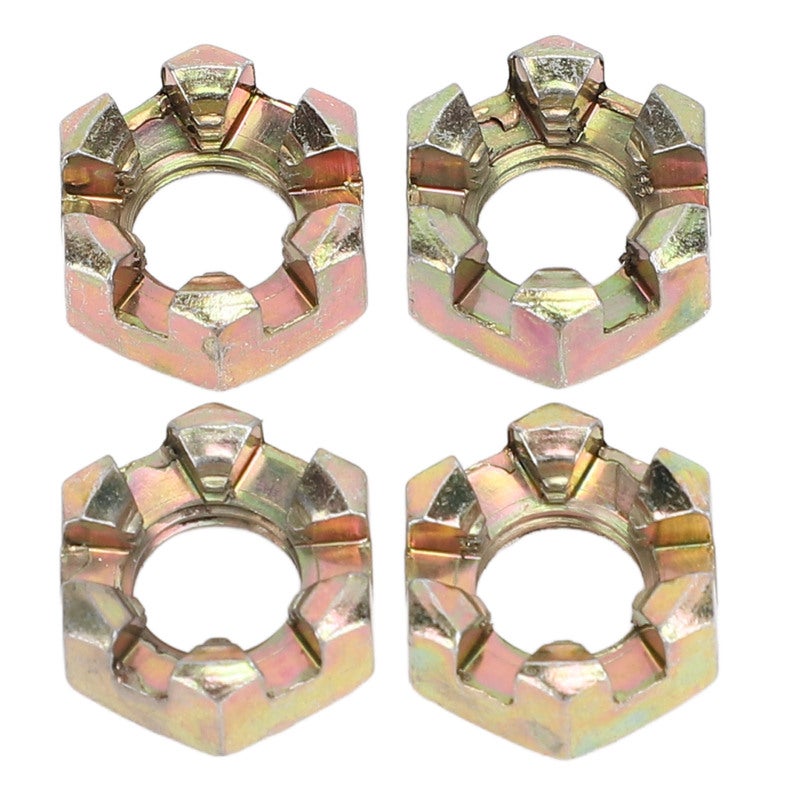 Steel Alloy Hex Slotted Nuts M10 Universal Wheel Axle Hub Nut - Rust Resistant Zinc Plating Treatment for 50-100cc Quad Dirt Bike ATV Go Kart - Image 4