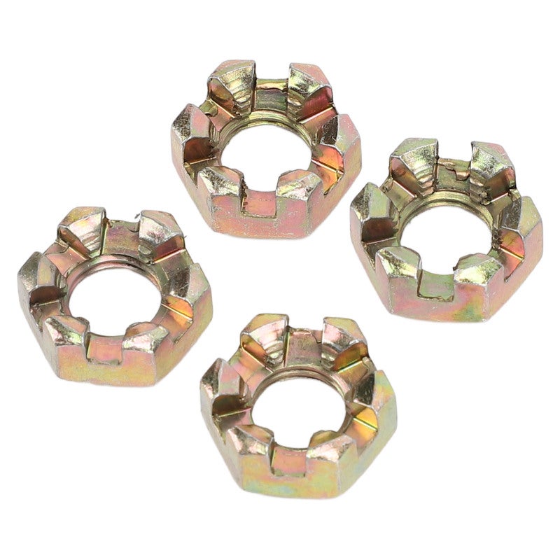 Steel Alloy Hex Slotted Nuts M10 Universal Wheel Axle Hub Nut - Rust Resistant Zinc Plating Treatment for 50-100cc Quad Dirt Bike ATV Go Kart - Image 3