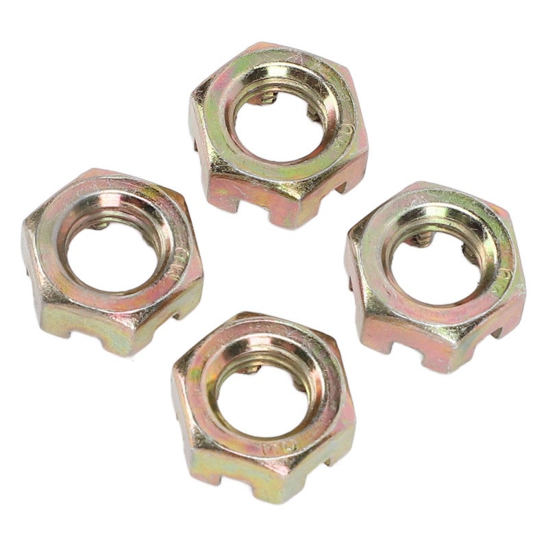 Steel Alloy Hex Slotted Nuts M10 Universal Wheel Axle Hub Nut - Rust Resistant Zinc Plating Treatment for 50-100cc Quad Dirt Bike ATV Go Kart - Image 5