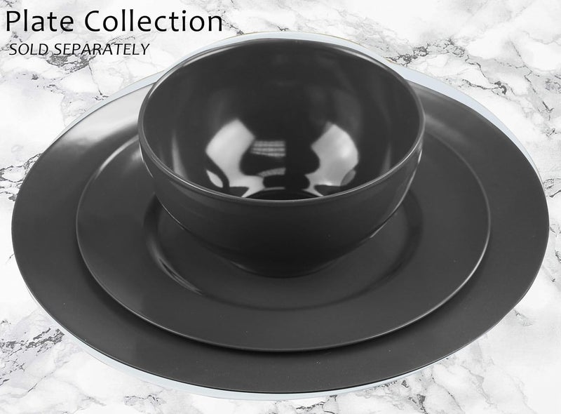 Reston Lloyd 100 Melamine Dinnere Cereal Soup Dip Bowls 16oz2cup Capacity Charcoal Set of 6Gray - Image 4