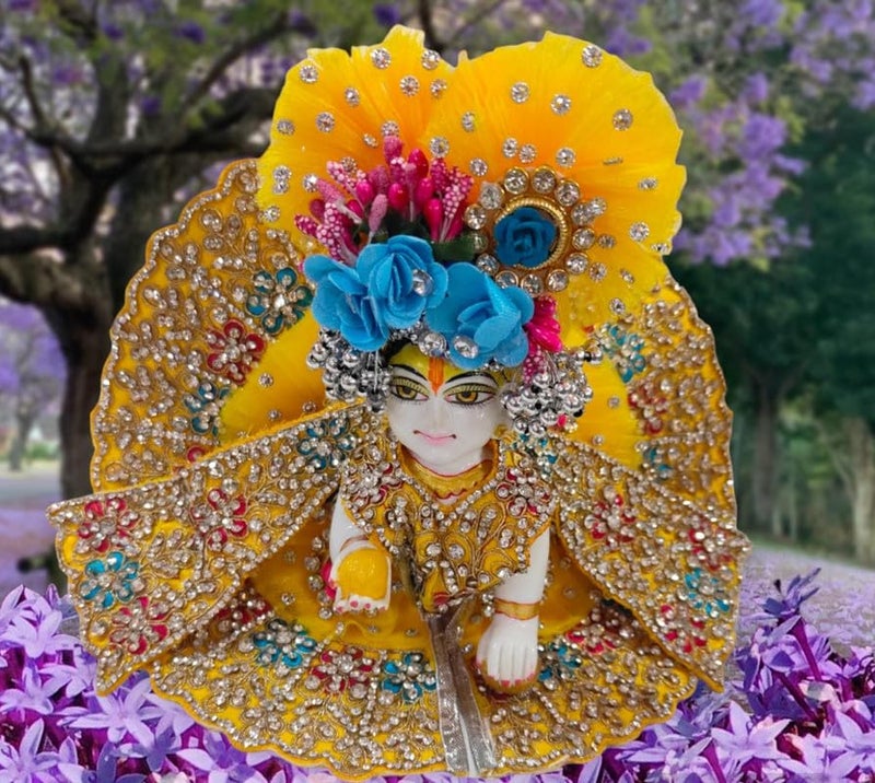 Partish Laddu Gopal Heavy Janamashtmi Dress Size 5 l Ladoo Gopal Dress l Kanha Ji Poshak Size 1 2 4 5 6 (U) - Image 1