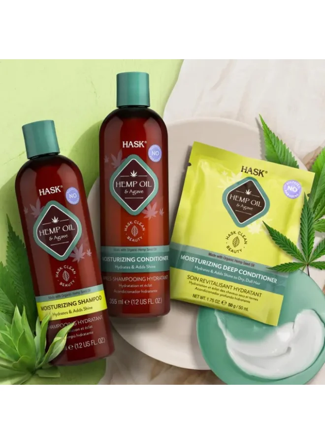HASK Hemp Oil & Agave Moisturizing Conditioner 355ml