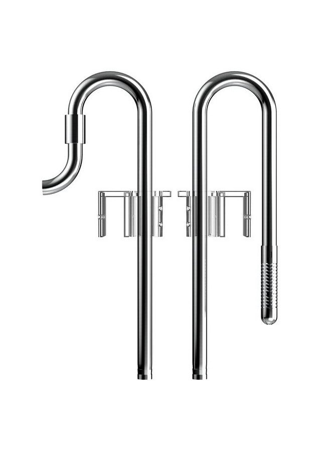 Fzone Stainless Steel Lily Pipe Inflow And Outflow Work With 16/22Mm Filter Hoses, Ideal For Aquarium Plant Tanks, With Acrylic Pipe Fixer(16Mm) - Image 1
