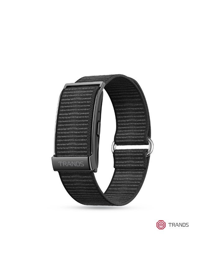 Trands SW300 Minimalist Smart Health & Fitness Tracker, 45-Day Battery, App-Controlled Screenless Design, IP68 Waterproof - Black - Image 1