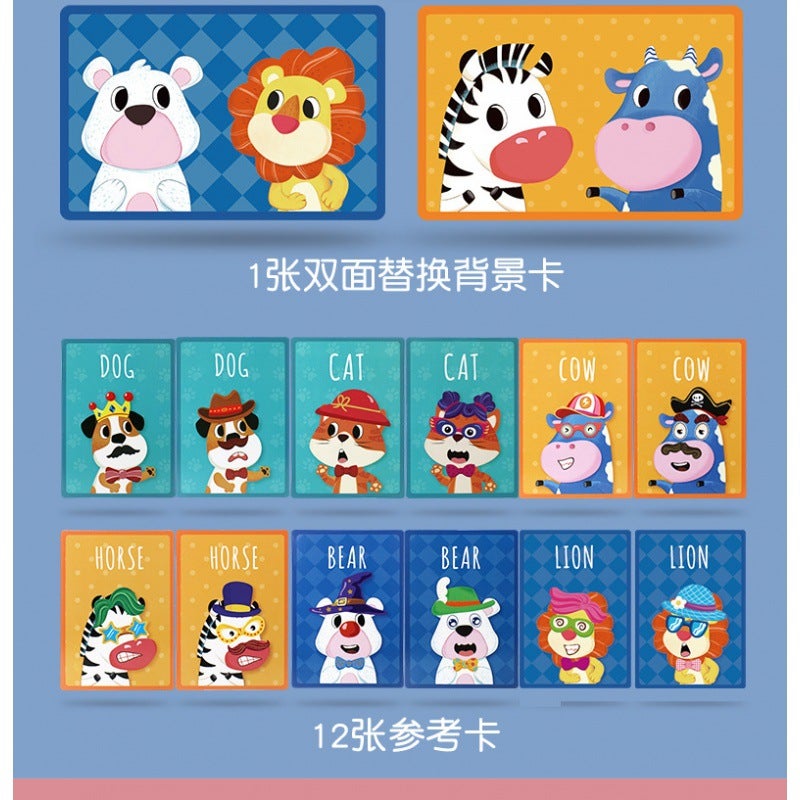 Wooden Portable Puzzle Magnetic Sticker New Wooden Magnetic Puzzle Toy Children'S Early Childhood Education 0.8 - Image 5