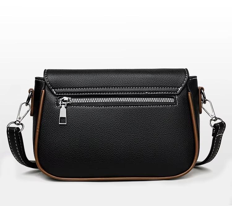 ketmart women Pu Leather shoulder bag and crossbody purse with shoulder strape for travel and office,out door us (Color_Black) - Image 4