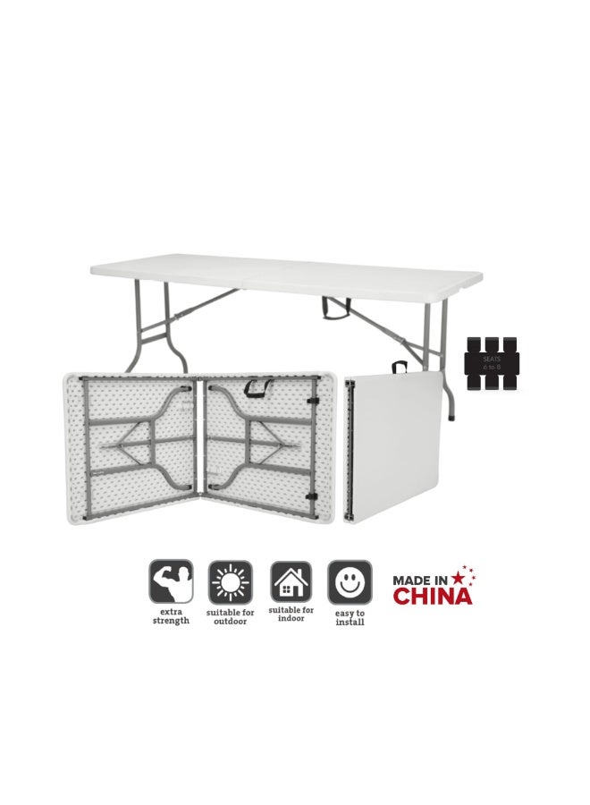 صن بوت كوميرس مجموعة قابلة للطي تشمل طاولة محمولة بمقاس ١٨٣ سم مع ثمانية كراسي - Image 2