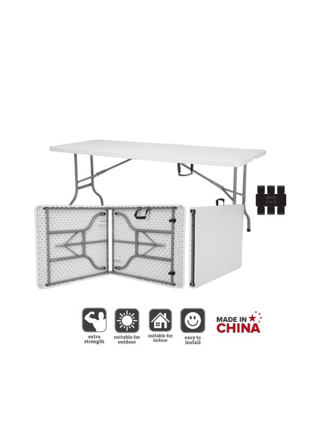 صن بوت كوميرس مجموعة قابلة للطي تشمل طاولة محمولة بمقاس ١٨٣ سم مع ثمانية كراسي - Image 2