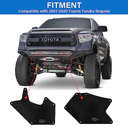 Tutor Auto Splash Guard Fender Liner Shields with Clips Compatible with 2007-2020 Toyota Tundra Sequoia - Replaces 537370C030 537360C030 - Image 3