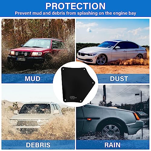 Tutor Auto Splash Guard Fender Liner Shields with Clips Compatible with 2007-2020 Toyota Tundra Sequoia - Replaces 537370C030 537360C030 - Image 4