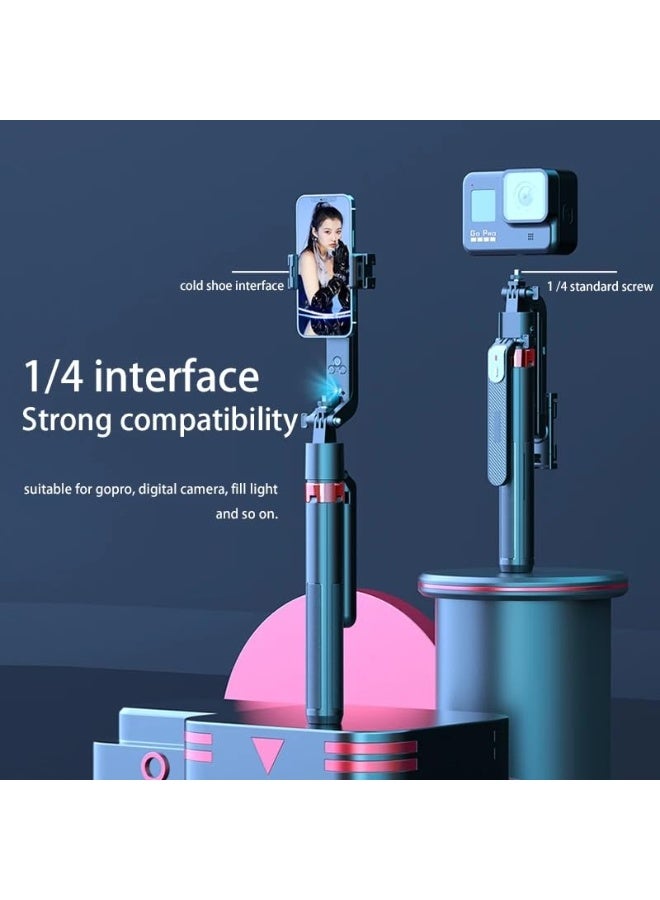 Smart AI Auto Face Tracking Gimbal Stabilizer 1.8m Long Extendable Tripod Selfie Stick Anti-Shake Quad-Leg Stand for Live Broadcast  Bluetooth Bracket with 1/4 Screw for Camera GoPro & All Cellphones - Image 4