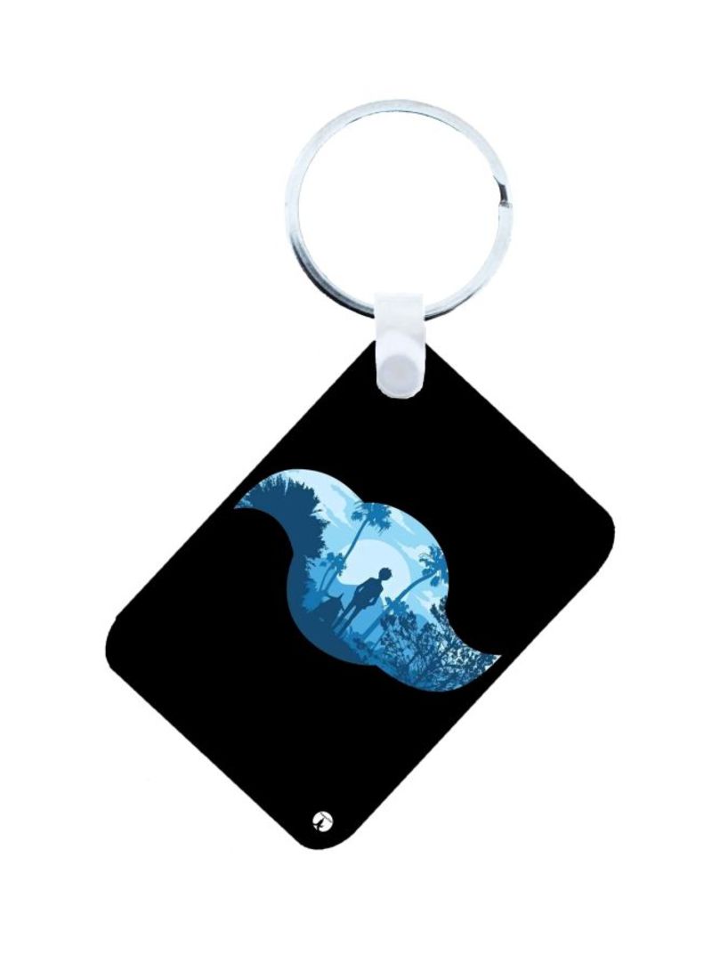 RKN Anime Digimon Printed Keychain Black/Blue