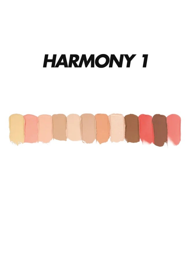 ميك اب فور ايفر باليت الوجه MAKE UP FOR EVER HD Skin All-In-One Harmony 1 | باليت مكياج متعدد الاستخدامات للفاونديشن والبلاشر والكونتور - Image 2