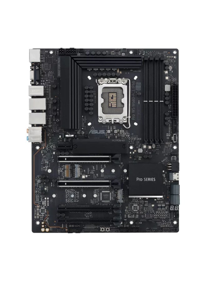 ASUS Pro WS W680-ACE IPMI Workstation Motherboard – Intel LGA1700, W680 Chipset, Supports 12th/13th/14th Gen Intel Core, DDR5 ECC/Non-ECC Up to 192GB, 4x PCIe Slots (PCIe 5.0 x16), 3x M.2 PCIe 4.0, Dual 2.5Gb LAN, USB 3.2 Gen2x2 Type-C, Remote IPMI Management, ATX | 90MB1DN0-M0EAY1 - Image 1