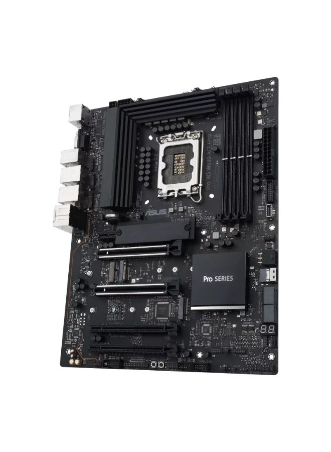 ASUS Pro WS W680-ACE IPMI Workstation Motherboard – Intel LGA1700, W680 Chipset, Supports 12th/13th/14th Gen Intel Core, DDR5 ECC/Non-ECC Up to 192GB, 4x PCIe Slots (PCIe 5.0 x16), 3x M.2 PCIe 4.0, Dual 2.5Gb LAN, USB 3.2 Gen2x2 Type-C, Remote IPMI Management, ATX | 90MB1DN0-M0EAY1 - Image 3