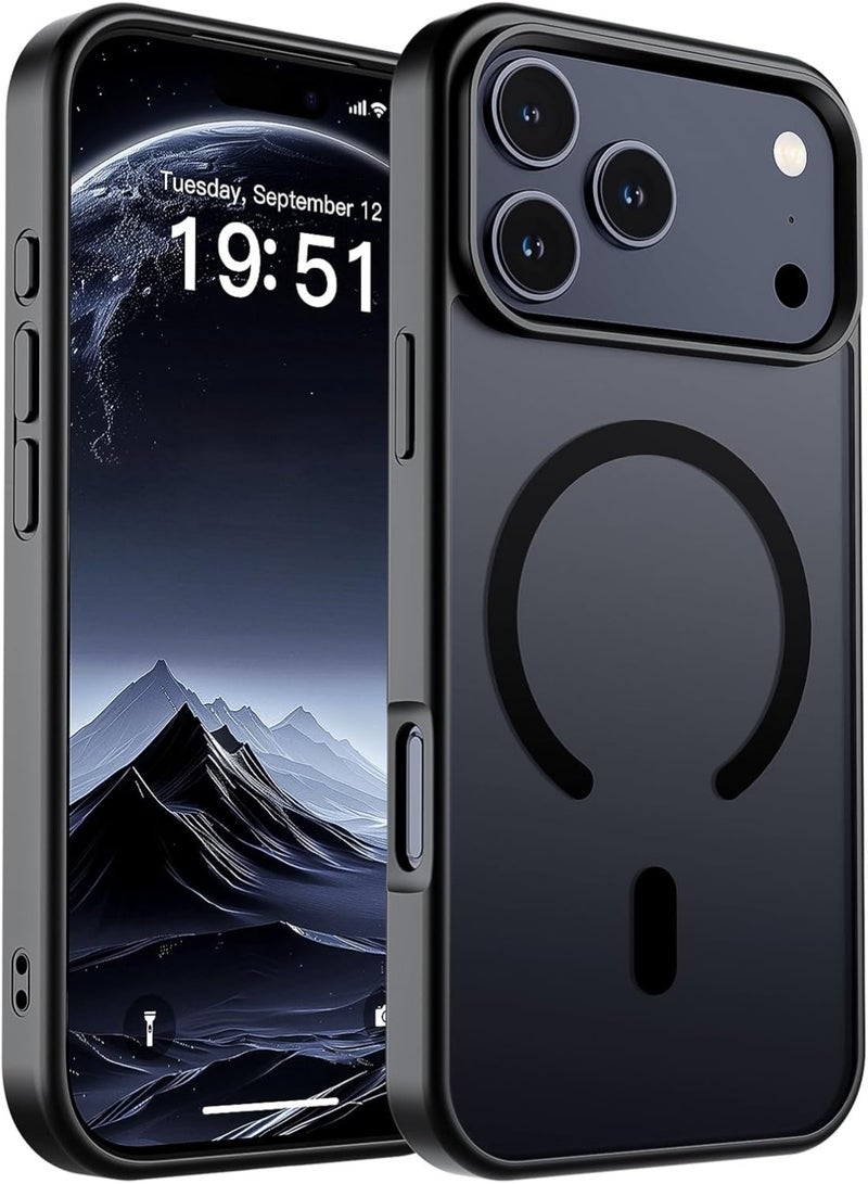 Aethar حافظة شفافة لجهاز iPhone 17 Pro-Max، حافظة هاتف مضادة للصدمات فائقة النحافة، حافظة هاتف شفافة مغناطيسية فائقة النحافة مع حماية من السقوط بمعيار عسكري (شفافة) - Image 1
