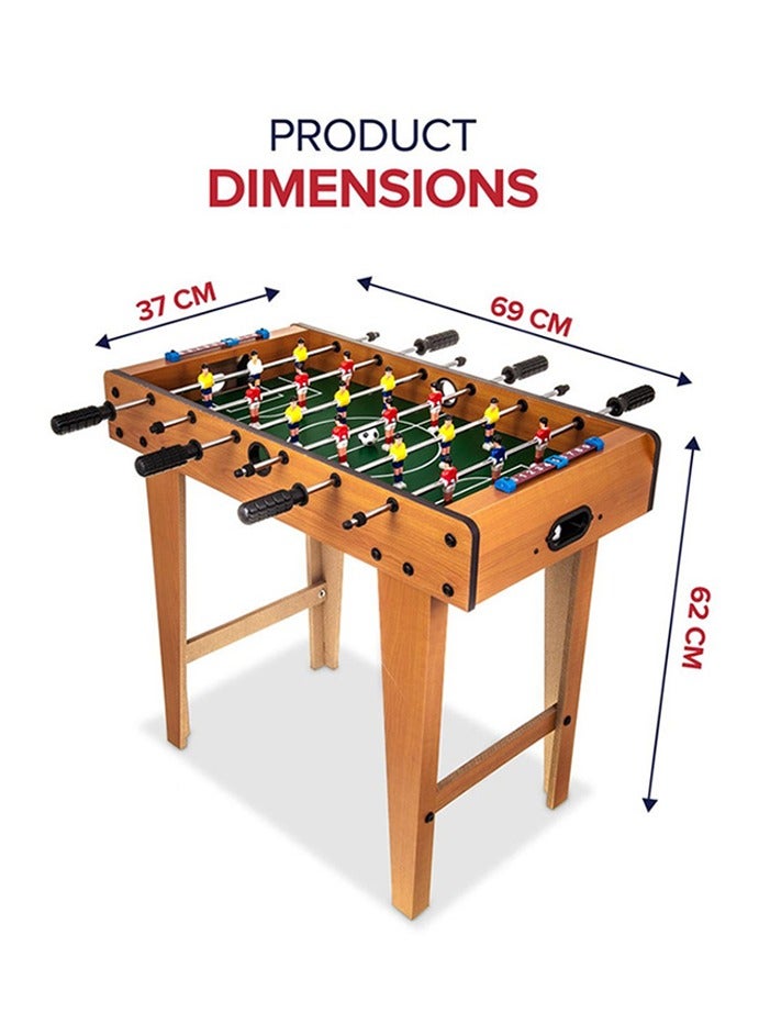 Toy Box Table Top Football Game with Legs – Large Free Standing Quality Wooden Foosball Soccer Sport Board - Image 5