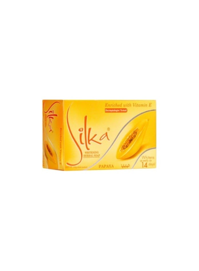 Silka Silkas Papaya Soap Herbal Skin Whitening, 3 Piece  - Image 3