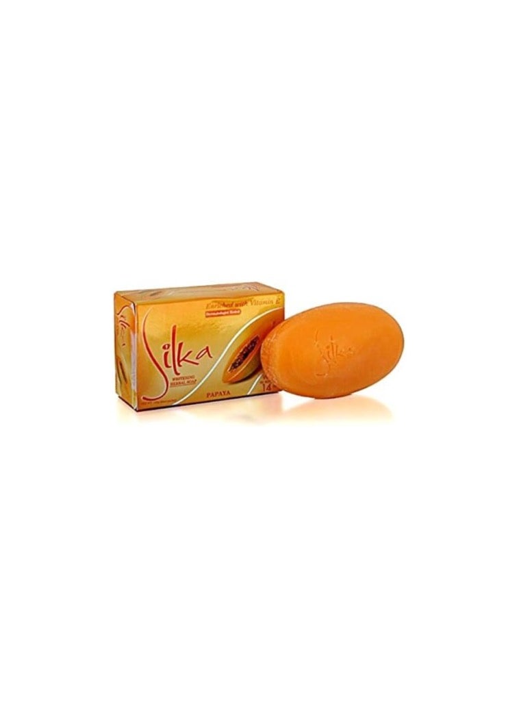 Silka Silkas Papaya Soap Herbal Skin Whitening, 3 Piece  - Image 4