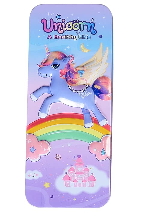 TEMSON Cartoon Printed Pencil Case for Children, Pencil Box with Multi Compartment,Stationery Box, School Supply Organizer for Students. (Unicorn Rainbow)(B-727-27) - Image 2