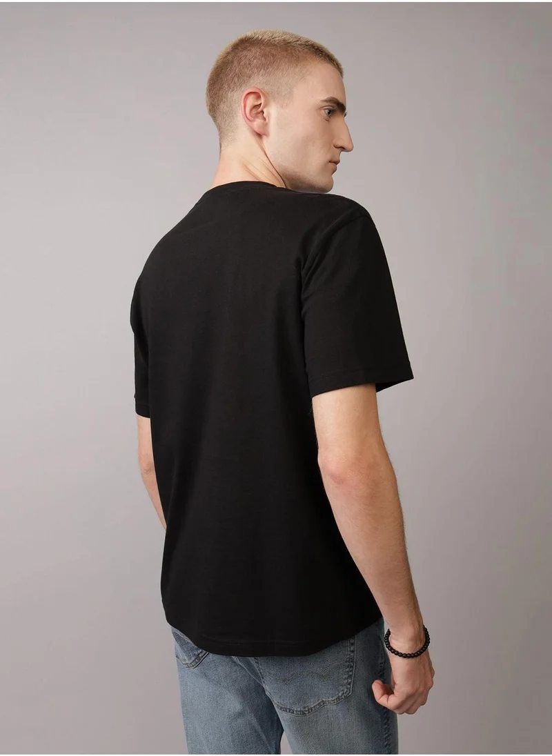 امريكان ايجل Embroidered Crew Neck Graphic T-Shirt