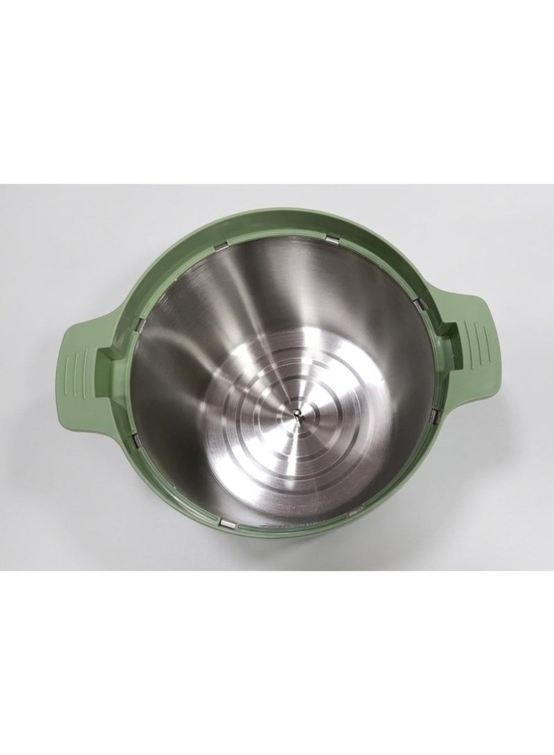 Electric kitchen grinder, stainless steel bowl, light green color, versatile, 6-liter capacity - Image 3