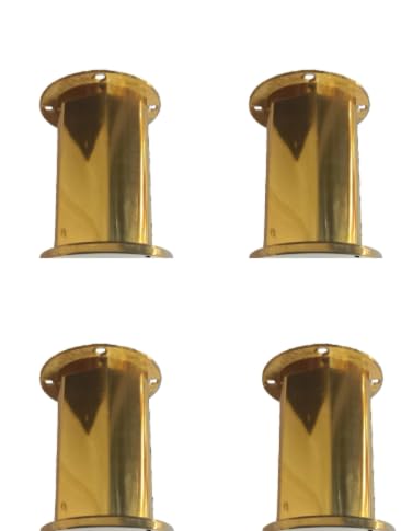ZOHRA Hardware Heavy Duty Stainless Steel PVD Hexagonal Cut Cylindrical Shape Sofa Legs Golden Glossy Furniture Legs Sofa Legs Bathroom Cabinet Cupboard Legs 3 Inch50mm 4 6 inch  - Image 1