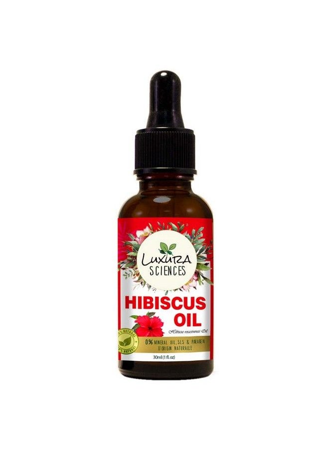 Luxura Sciences - Organic Hibiscus Oil(Hibiscus Sabdariffa) Japanese 100 Pure Natural Virgin Unrefined Cold Pressed Anti Aging Vitamin E Oil For Face Skin Hair Growth 1 Fl.Oz. 30 Ml - Image 1