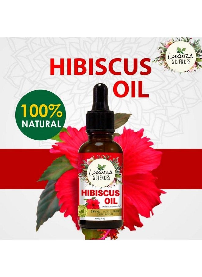 Luxura Sciences - Organic Hibiscus Oil(Hibiscus Sabdariffa) Japanese 100 Pure Natural Virgin Unrefined Cold Pressed Anti Aging Vitamin E Oil For Face Skin Hair Growth 1 Fl.Oz. 30 Ml - Image 1