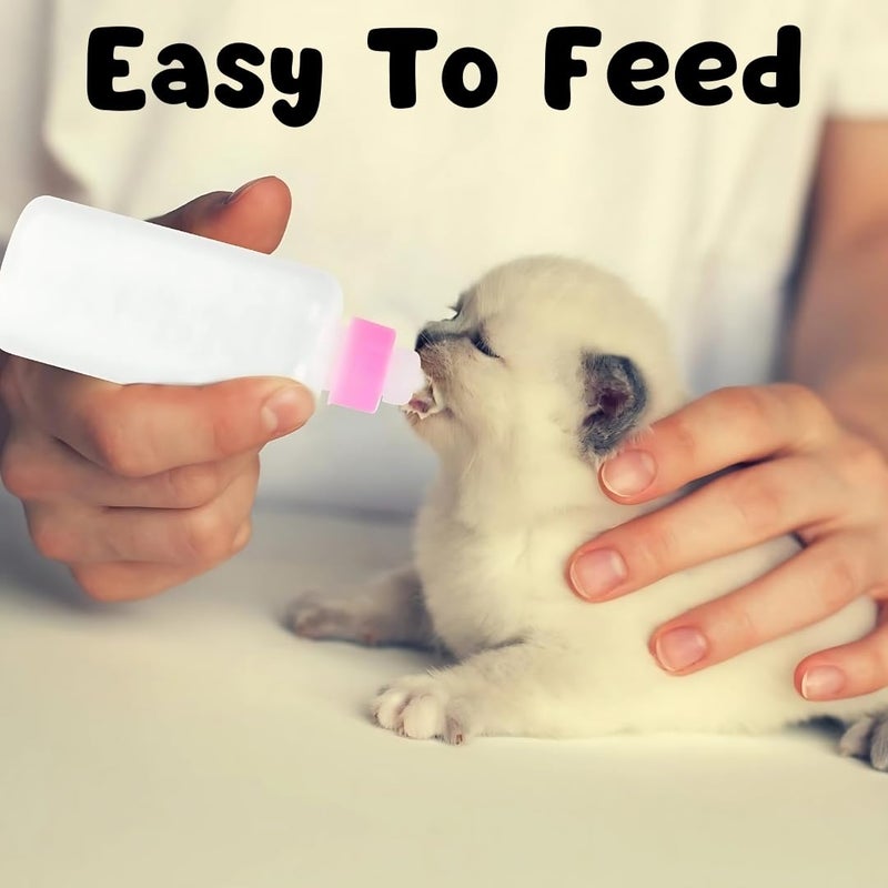 Sage Square Puppy Milk Feeding Nursing Bottle Kit with Naples & Cleaning Brush for New Born Puppy, Ergonomic Design for Comfortable Feeding Sessions (60ml)(Color May Varry) - Image 3