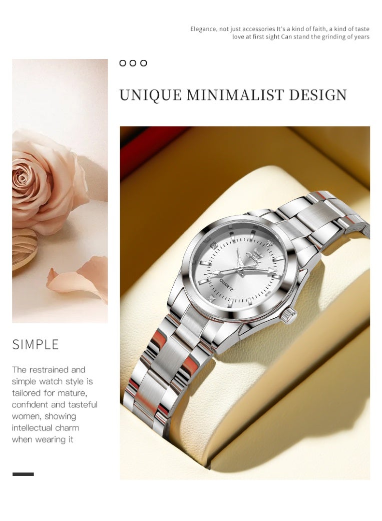 او بي كي ساعة OPK النسائية الأنيقة، ساعة يد كوارتز تناظرية، ساعة يد نسائية رقيقة وجميلة ومقاومة للماء، مناسبة للمعصم الصغير. - Image 5